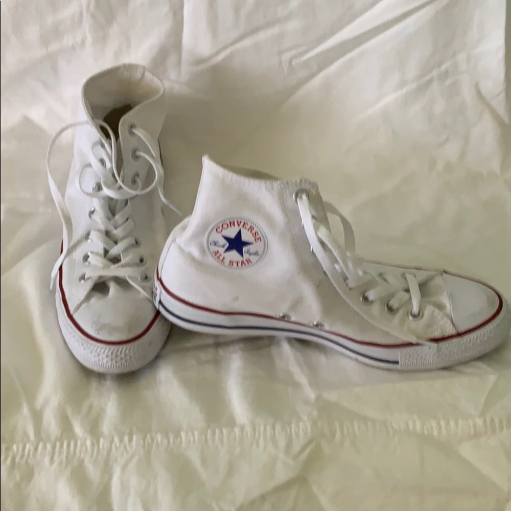 White Converse High Tops